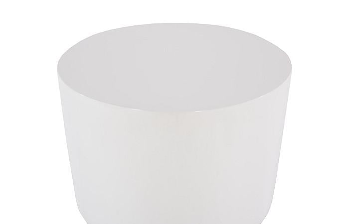 Carved Stool, Gel Coat White