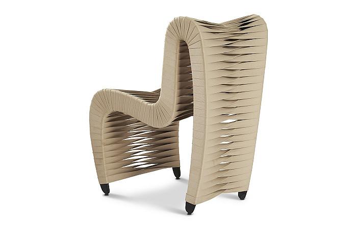 Seat Belt Dining Chair, Beige/Beige