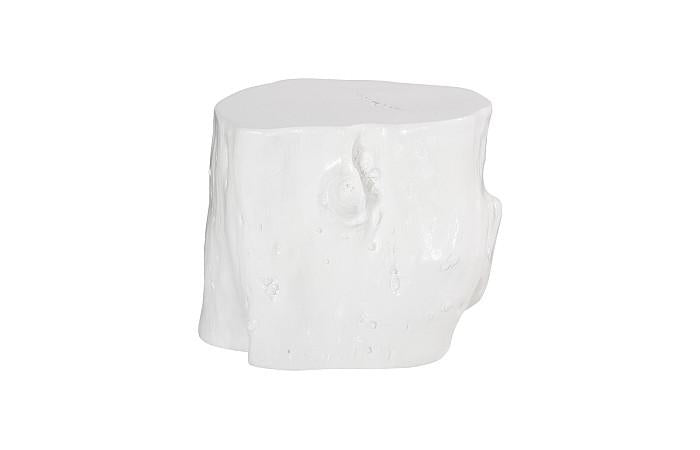 Log Stool, Gel Coat White, LG