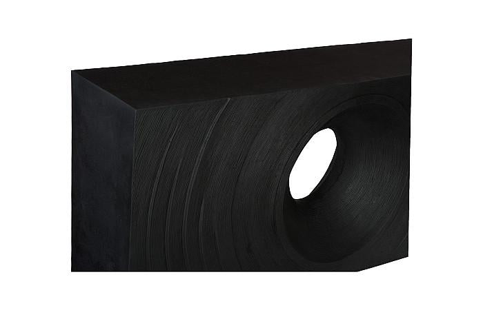 Void Console Table, Black Stone