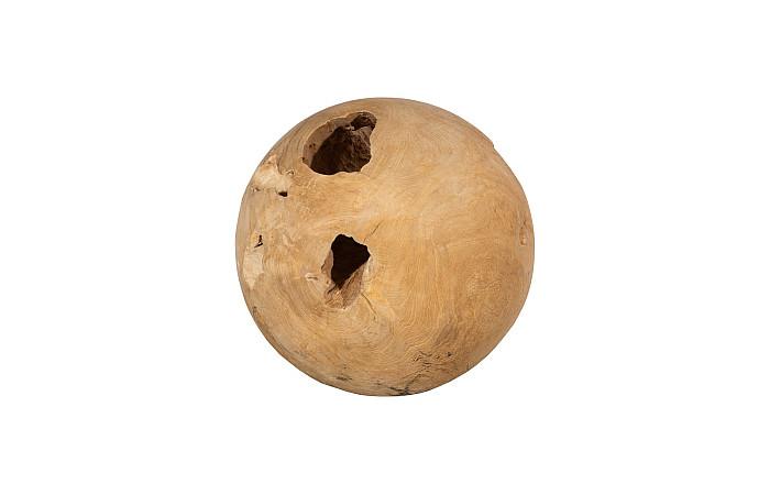 Teak Wood Ball, Medium, Bleached