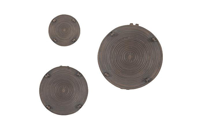 Laotian Rain Drums, Set of 3, Bronze