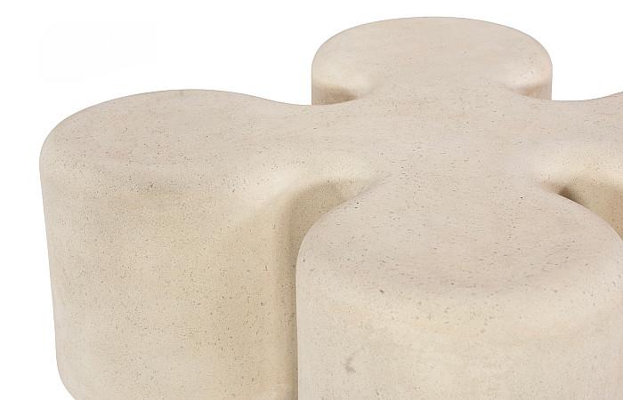 Clover Coffee Table, Roman Stone