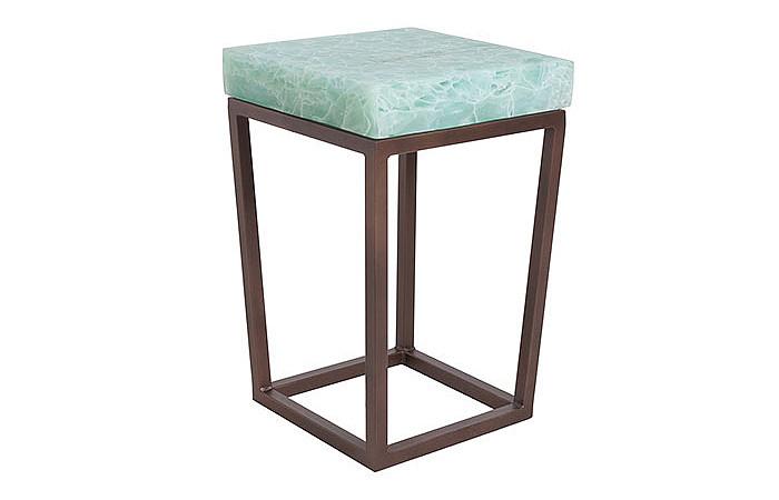 Folded Glass Side Table, Square, LG