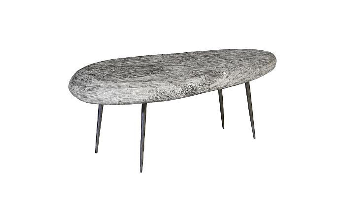 Skipping Stone Coffee Table With Forged Legs, SM