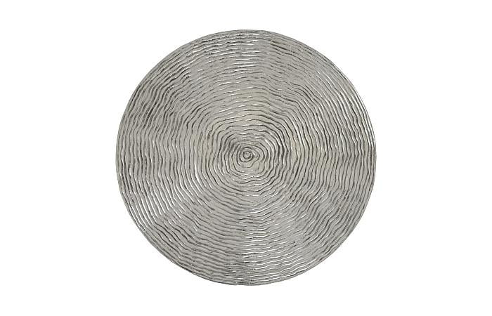 Ripple Coffee Table, Resin, Silver Leaf with Antiquing