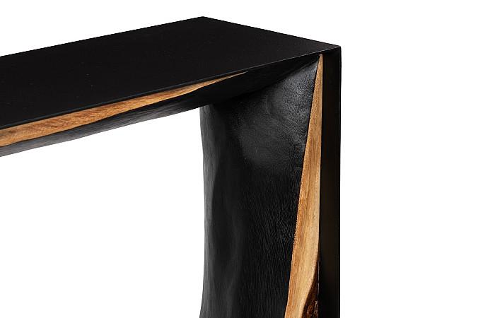 Framed Waterfall Console Table, Natural, Iron