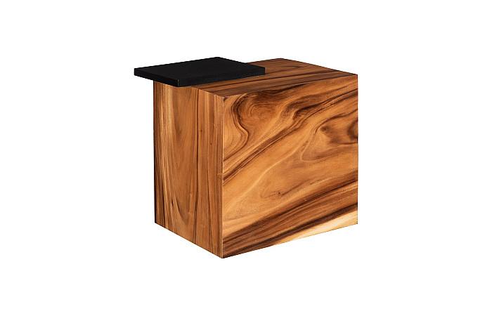 Plateau Side Table, With Shelf