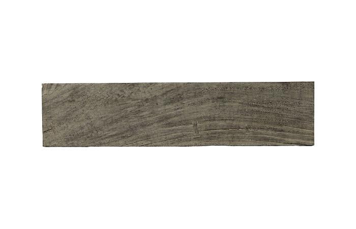Origins Straight Edge Bench, Gray Stone, Satin Black Legs