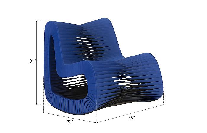 Seat Belt Rocking Chair, Blue/Black