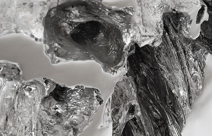 Luxe Freeform Console Table, Silver Leaf