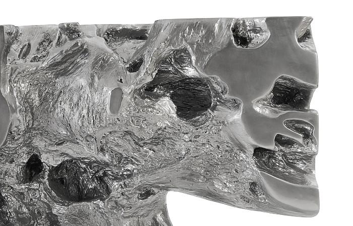 Freeform Console Table, Liquid Silver