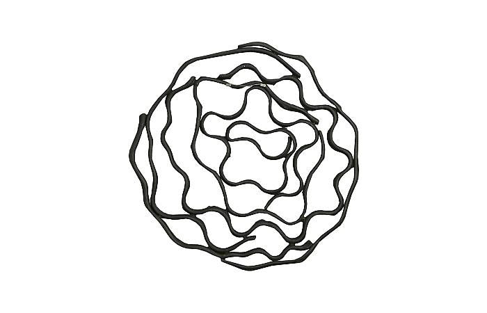 Vine Wall Flower, Black, Small