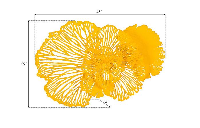 Flower Wall Art, Medium, Dandelion, Metal