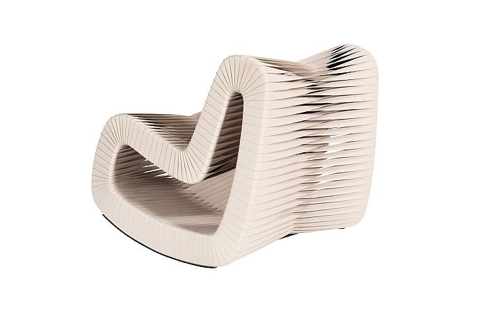 Seat Belt Rocking Chair, Beige/Beige