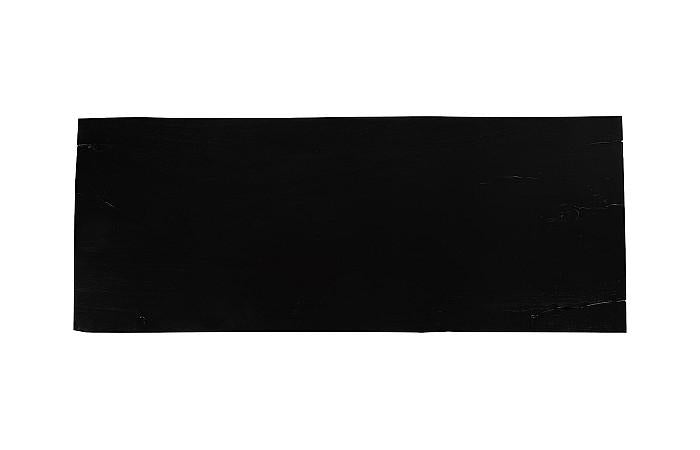 Straight Edge Dining Table, Midnight Black, Brushed Stainless Steel Legs