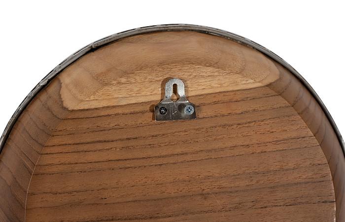 Teak Wood Bowl Wall Art, Metallurgy Edge, SM