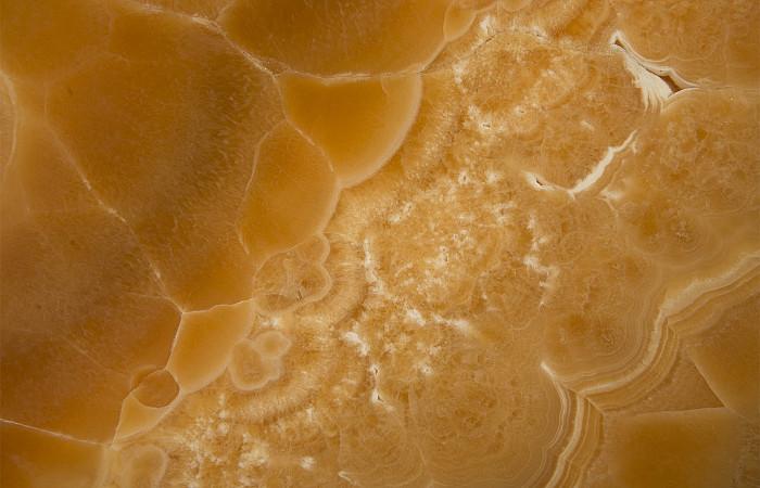 Gem Wall Tile in Brass Setting, Sand Onyx