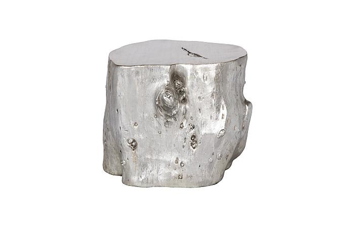 Log Stool, Silver Leaf, LG