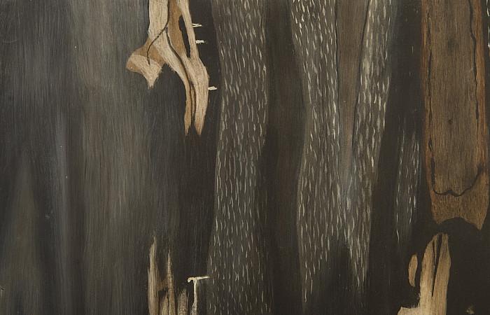 Cast Petrified Wood Stool, Resin, Square