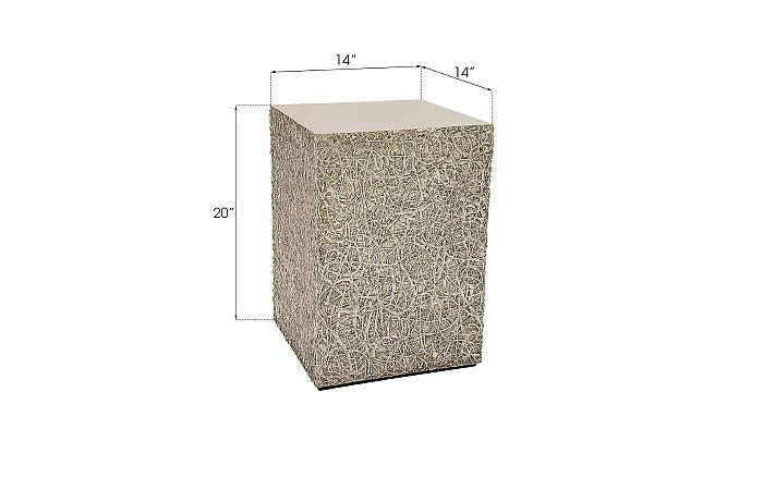 String Theory Pedestal, Silver Leaf, SM