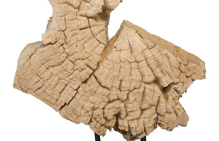 Teak Sculpture on Stand