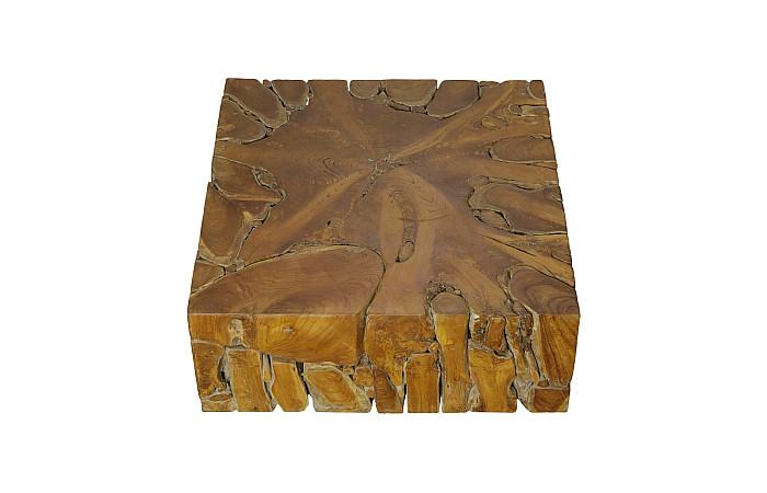 Teak Chunk Coffee Table, Square