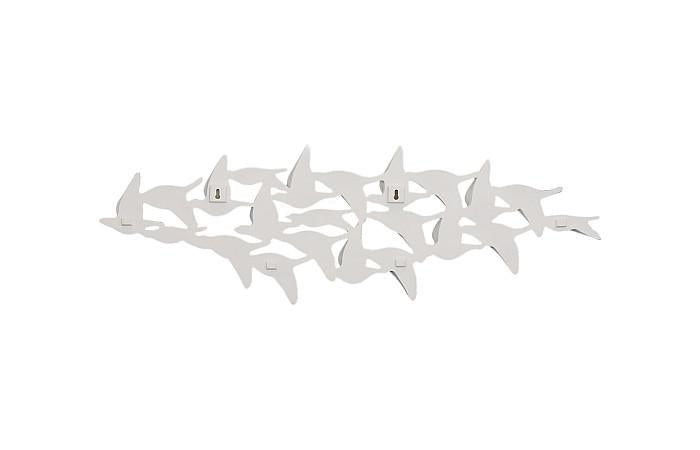 Flock of Birds Wall Art, Matte White