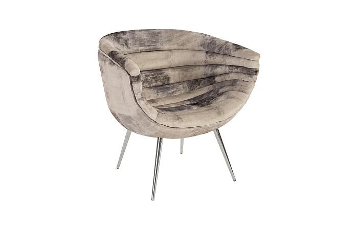 Nouveau Club Chair, Mist Gray, Stainless Steel Legs