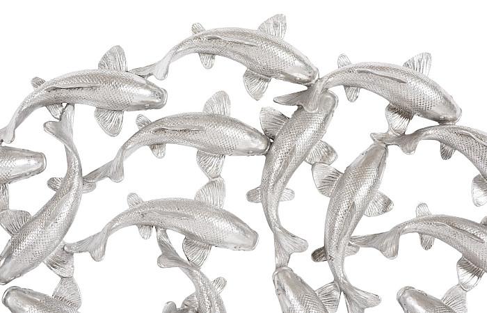 Koi Wall Art, Silver Leaf