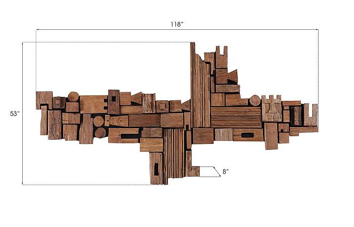 Asken Wall Art, Wood, Freeform