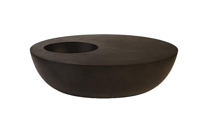 Indent Coffee Table, Oval, Black