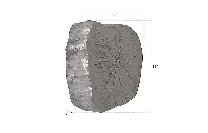 Log Wall Tile, Silver Leaf