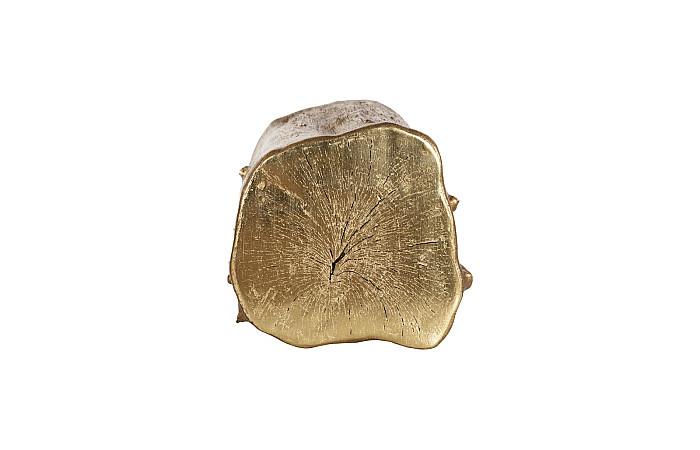 Log Stool, Gold Leaf, SM