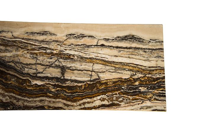 Onyx Console Table, Stainless Steel