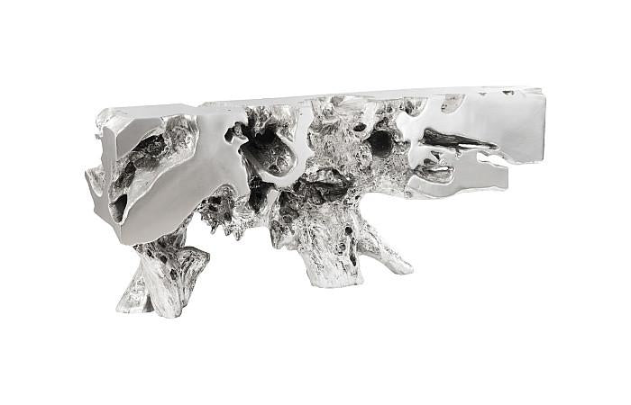 Freeform Console Table, Silver Leaf, LG