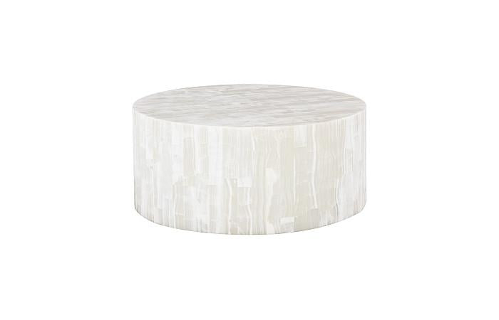 Onyx Round Coffee Table, White