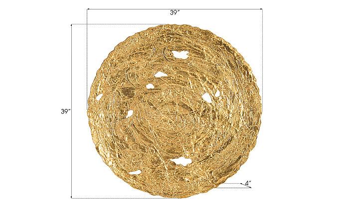 Molten Wall Disc, Large, Gold Leaf