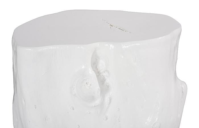 Log Stool, Gel Coat White, LG