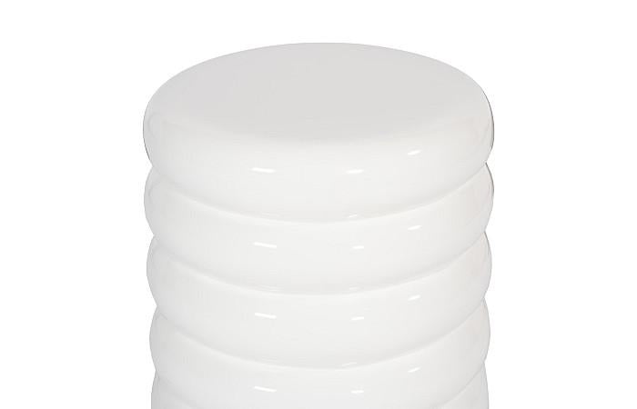 Ribbed Stool, Gel Coat White
