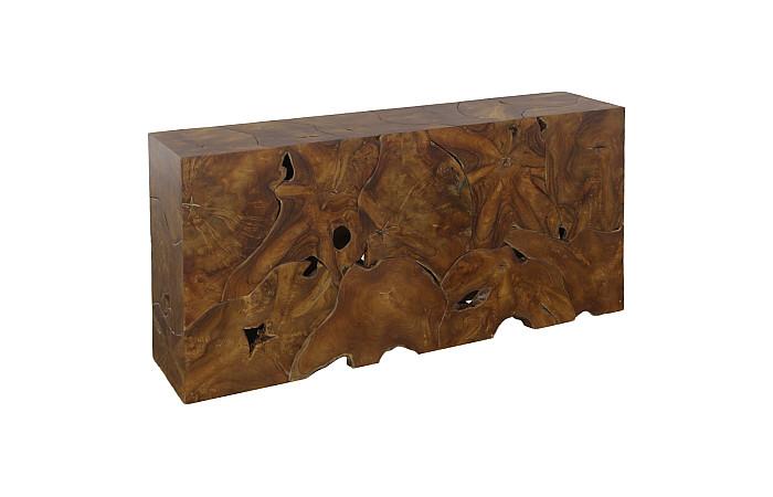 Teak Slice Console, Natural