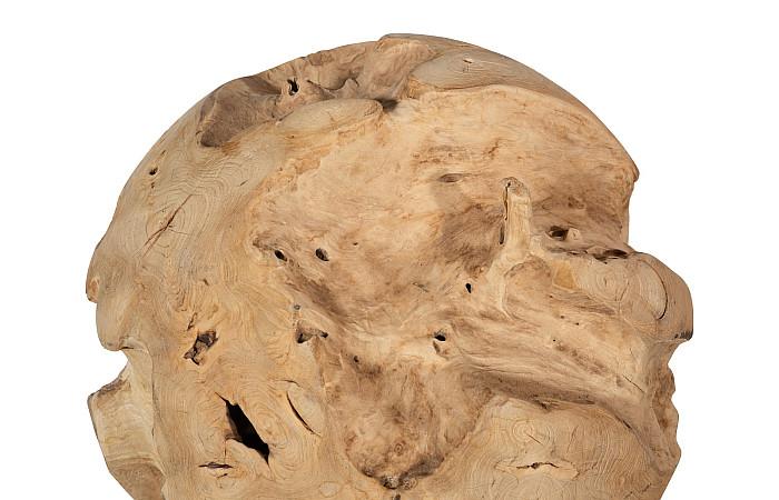 Teak Wood Ball, Large, Bleached