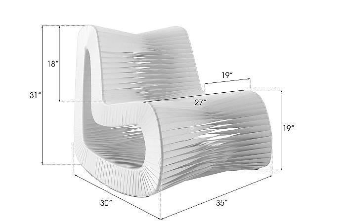 Seat Belt Rocking Chair, White