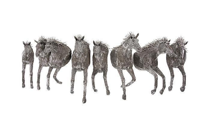 Herd of Horses Wall Sculpture C