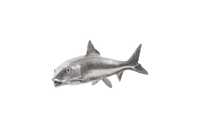 Bonefish Wall Sculpture, Resin, Silver Leaf