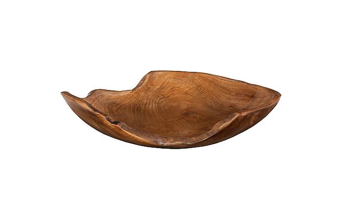 Teak Wood Bowl, Natural