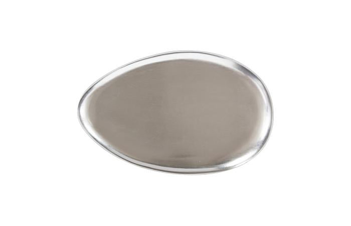 River Stone Coffee Table, Silver Leaf, Large