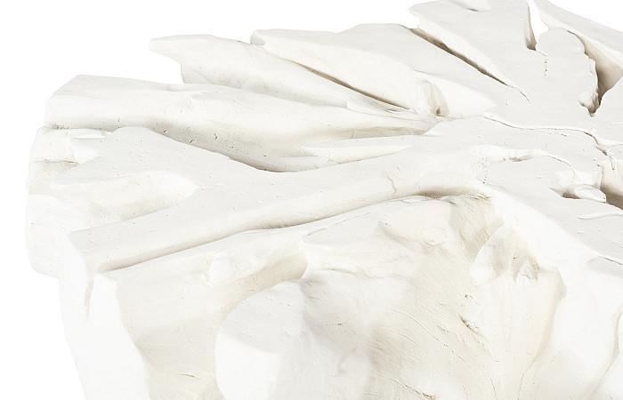 Sono Cast Root Coffee Table, With Glass, Roman Stone