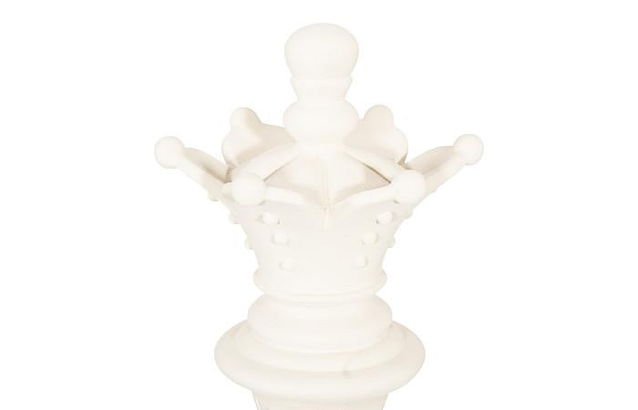 Queen Chess Sculpture, Cast Stone White, Small