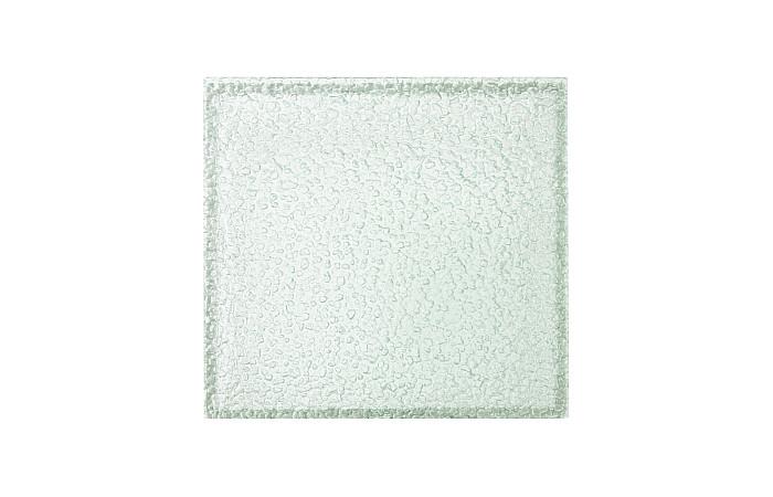 Bubble Glass Coffee Table, Stainless Steel Base